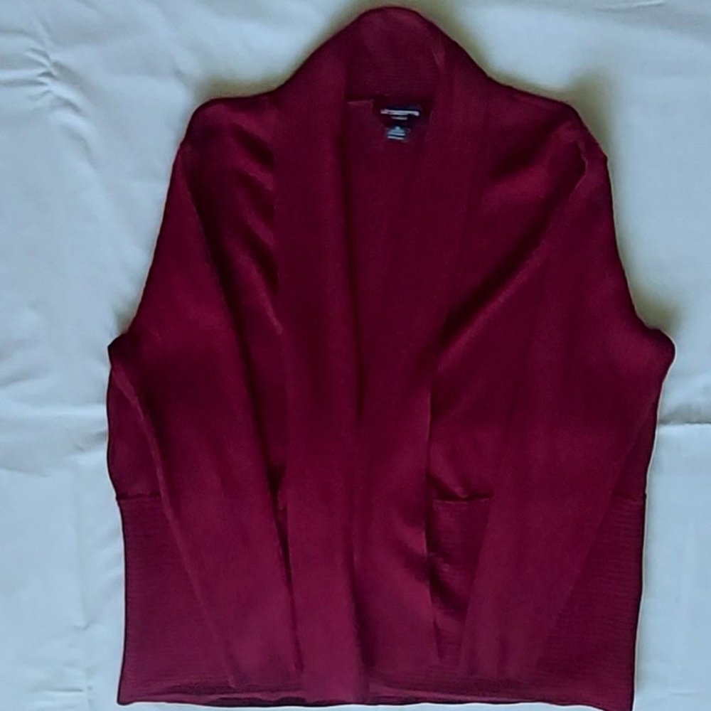 Liz Claiborne 1X Maroon Cardigan